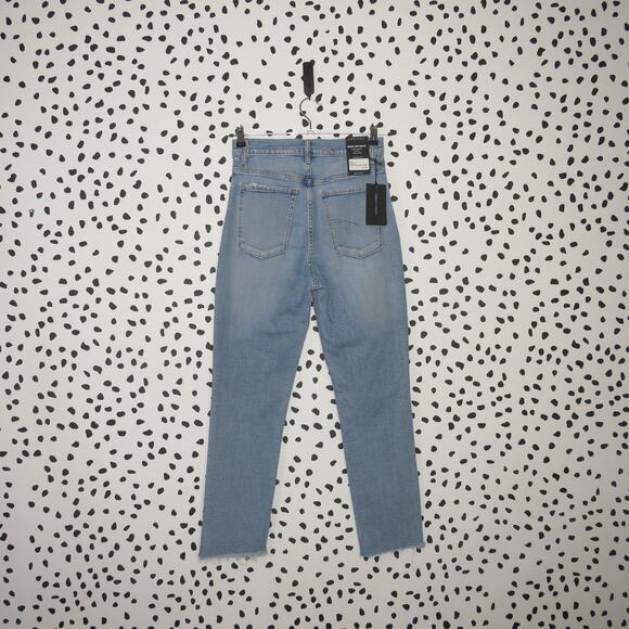 Nobody Denim Light Wash Distressed High Rise Frankie Ankle Jeans - Picture 5 of 11